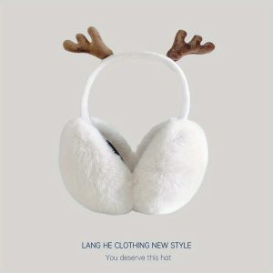 Christmas Plush Holiday party Cute stylish antler earmuffs