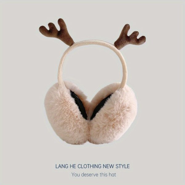 Christmas Plush Holiday party Cute stylish antler earmuffs