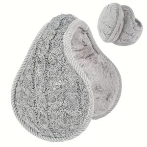 Winter Knit Earmuffs - Adjustable, Stretch Fit for Men & Women | Cozy Polyester Ear Warmers for Outdoor Activities