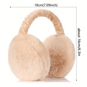 Ultra-Soft Plush Earmuffs - Warm, Foldable, Comfortable, Coldproof Ear Warmers for Winter Outdoor Activities - Unisex Design for Men and Women