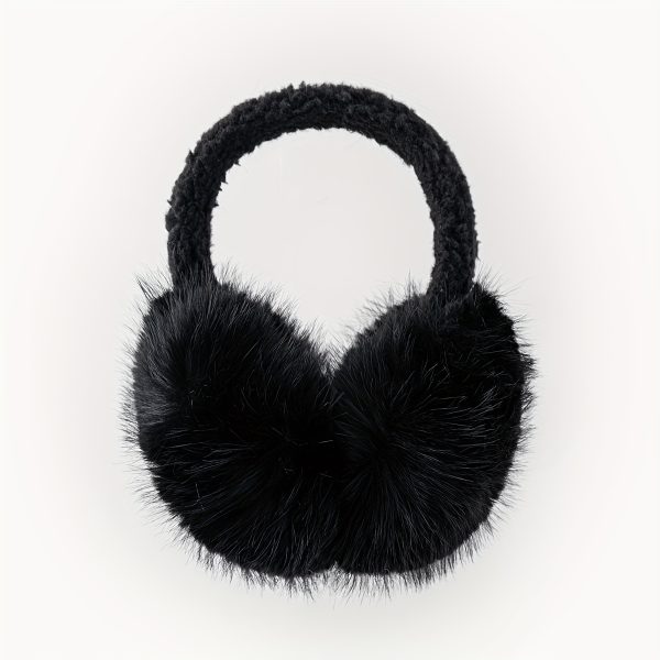 Simple Solid Color Plush Earmuffs Soft Comfortable Windproof Ear Warmer Thick Warm Earmuffs For Women Winter Outdoor