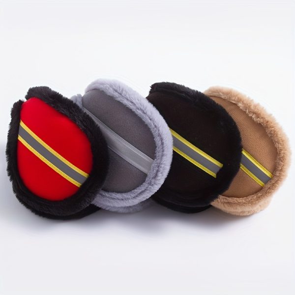 Reflective Winter Earmuffs - Thick, Warm & Stylish Boho-Inspired Design for Men and Women, Hand-Washable