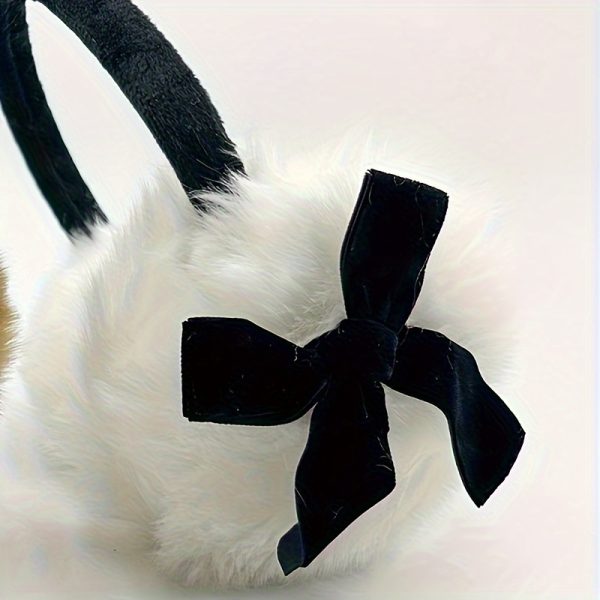 Festive Winter Earmuffs for Women - Cozy and Stylish with Velvet Bows