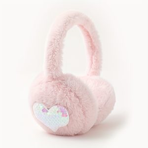 Chic Heart-Shaped Plush Earmuffs for Women - Cozy & Warm, Perfect for Winter Fashion