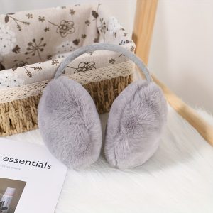 Festive Fluffy Earmuffs Set: 3-Piece Winter Ear Warmers for Ladies - Perfect for Riding, Outdoor Activities, and as a Cute Gift - Hand Wash Only - Made of Soft Polyester Fiber